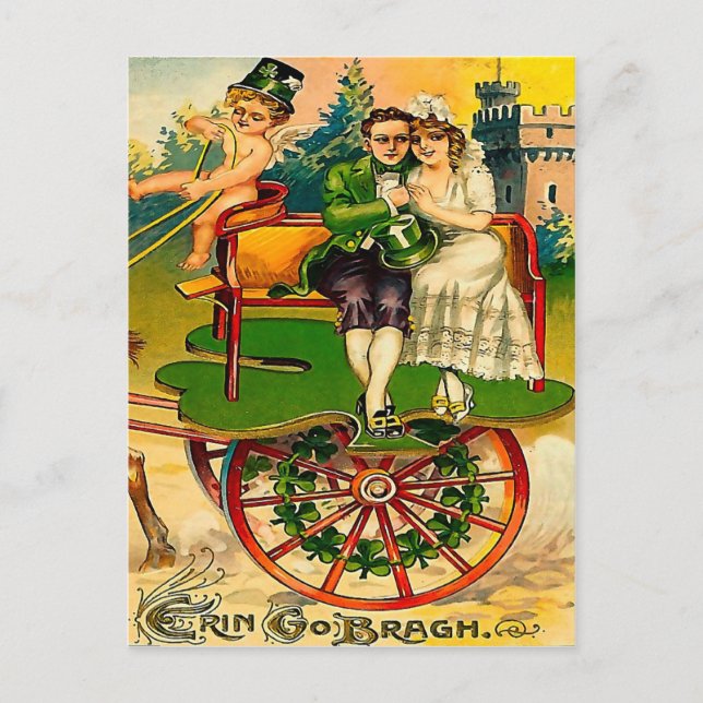 Carte Postale Erin Go Bragh - Irish Couple St. Patrick's Day (Devant)
