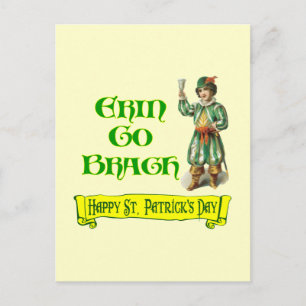 Carte Postale Erin Go Braugh Joyeux Saint Patrick Day dit :