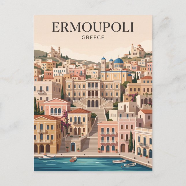 Carte Postale Ermoupoli Grèce (Devant)