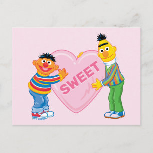Carte Postale Ernie & Bert Big Valentine's Heart