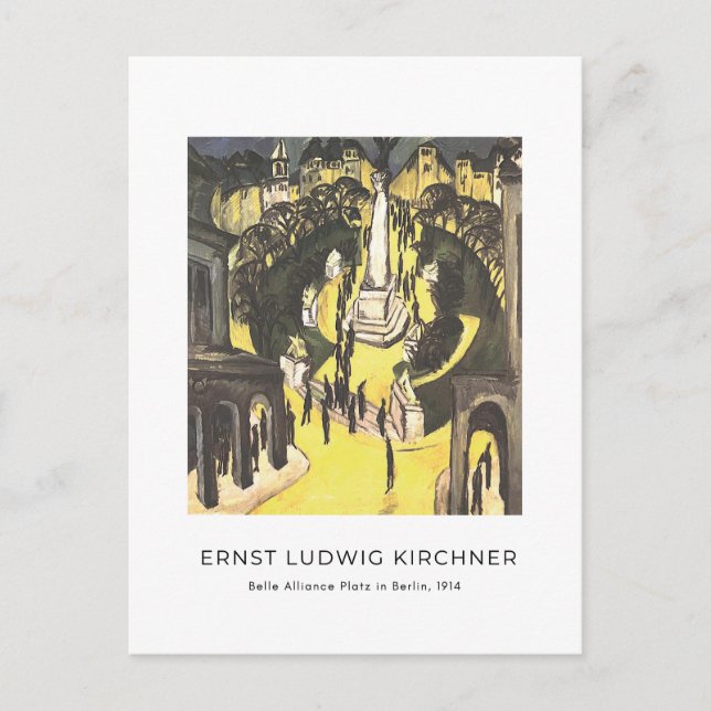 Carte Postale Ernst L. Kirchner - Belle Alliance Platz à Berlin (Devant)