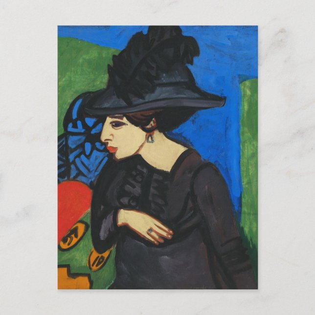 Carte Postale Ernst Ludwig Kirchner - Dodo avec un Casquette de  (Devant)
