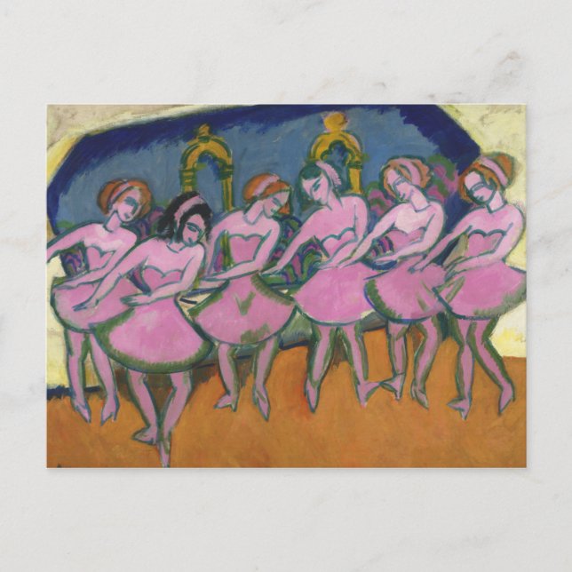 Carte Postale Ernst Ludwig Kirchner - Six Danseurs (Devant)