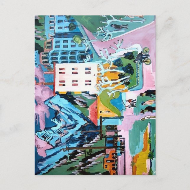 Carte Postale Ernst Ludwig Kirchner - Station à Davos (Devant)