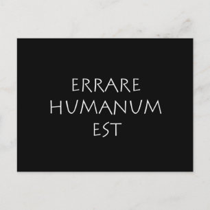 Carte Postale Errare humanum est