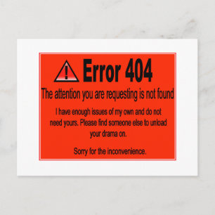 Carte Postale Erreur 404