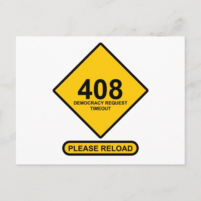 Carte Postale Erreur 408 : Délai d'expiration de la demande de d (Devant)
