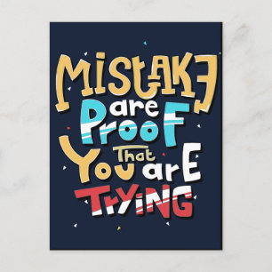 Carte Postale Erreurs amusantes Encouragement