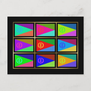 Carte postale Erythrée Multihue Flags