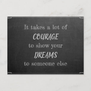 Carte Postale Es erfordert Mut