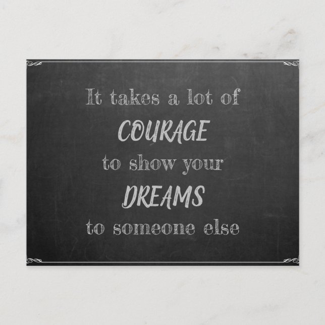 Carte Postale Es erfordert Mut (Devant)