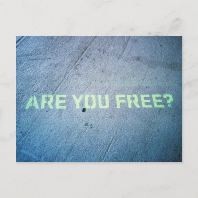 Carte Postale Es-tu libre ? (Devant)