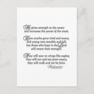 Carte Postale Ésaïe 40:29-31