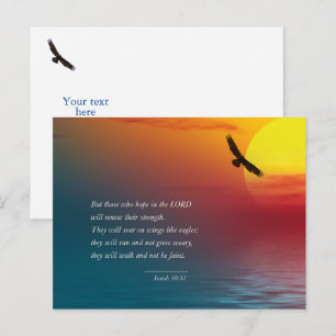 Carte Postale Ésaïe 40:31 Verse Bible Seigneur Aigle flambant