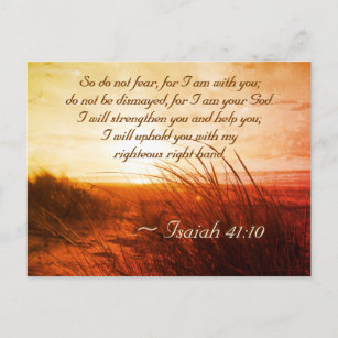 Carte Postale Esaïe 41:10 Verse de la Bible Ne craignez pas que 