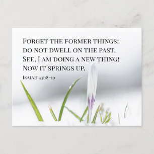 Carte Postale Esaïe 43:18 Je fais une NOUVELLE chose Bible Verse