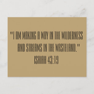 Carte Postale Esaïe 43:19 Bible Passage Imprimer