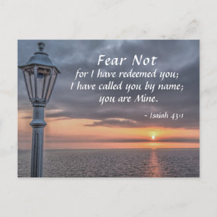 Carte Postale Esaïe 43:1 Ne crains pas pour moi vous ai racheté 