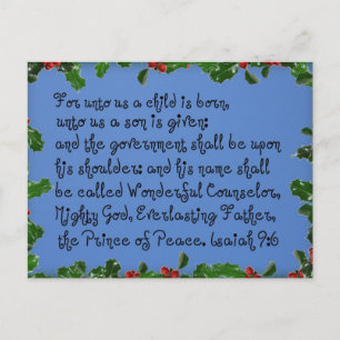 Carte Postale Ésaïe 9:6