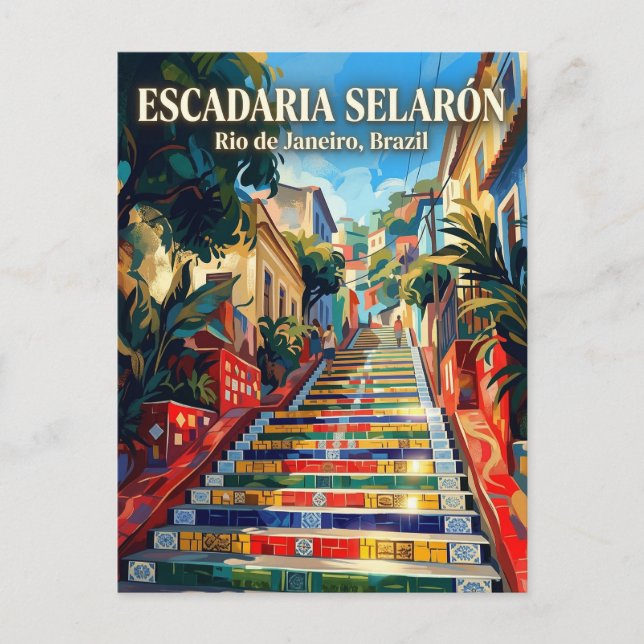 Carte Postale Escadaria Selarón Brésil (Devant)