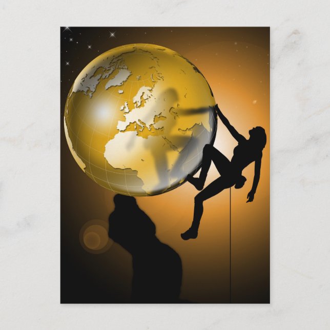 Carte Postale Escalade dans le monde (Devant)