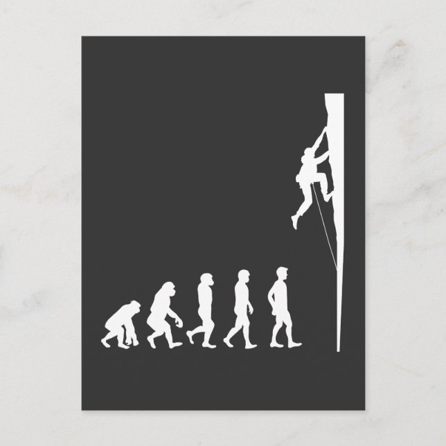 Carte Postale Escalade Evolution Climber Freeclimbing Adventurer (Devant)