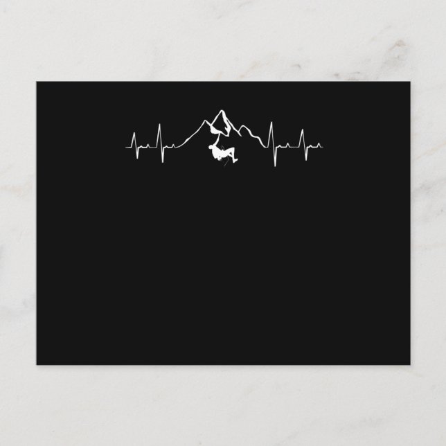 Carte Postale Escalade Montagnes Heartbeat (Devant)