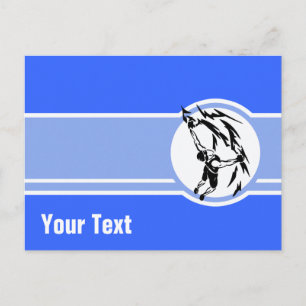 Carte Postale Escalade rocheuse ; Bleu