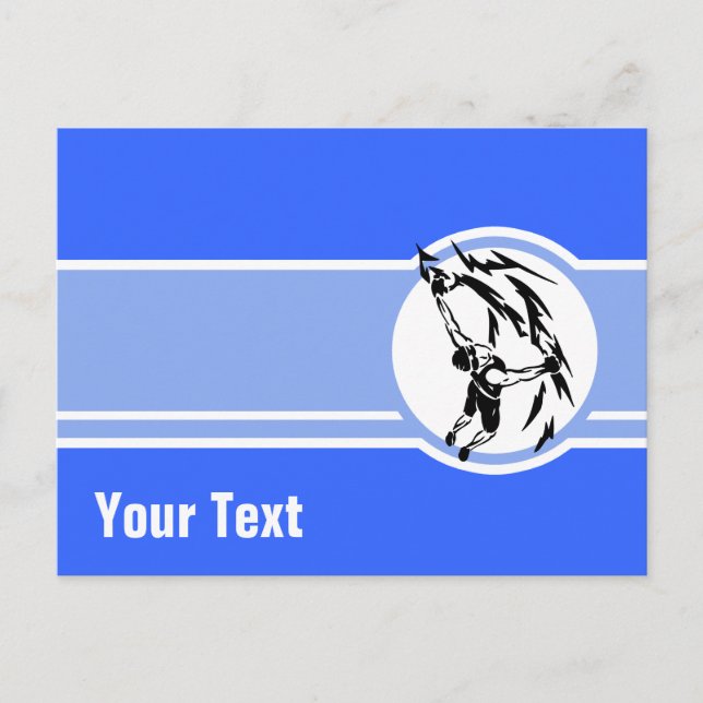 Carte Postale Escalade rocheuse ; Bleu (Devant)