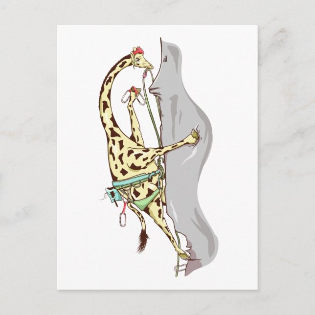 Carte Postale Escalade Rock Giraffe (Devant)