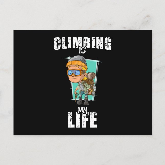 Carte Postale Escalade Rock Mountains Climber Climber Idée cadea (Devant)