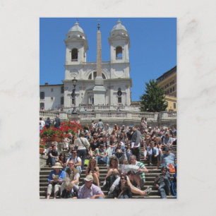 Carte Postale Escalier de la Trinité-des-Monts, Rome, Italie