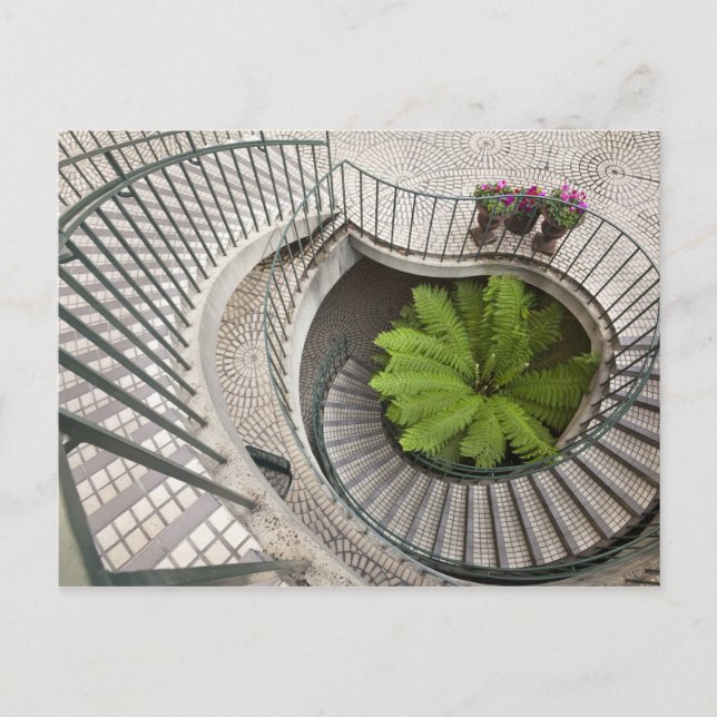 Carte Postale Escalier en colimaçon à l'Embarcadero Center (Devant)