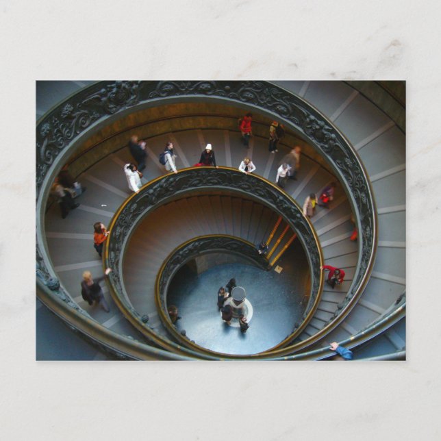Carte Postale escalier en spirale vatican (Devant)