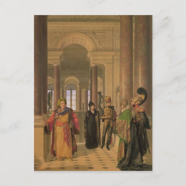 Carte Postale Escalier principal du Louvre, 1817 (Devant)