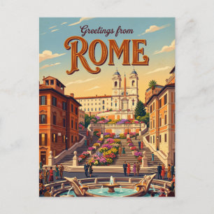 Carte Postale Escaliers d'Espagne Italie