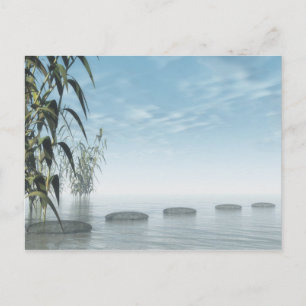 Carte Postale Escaliers zen vers l'horizon