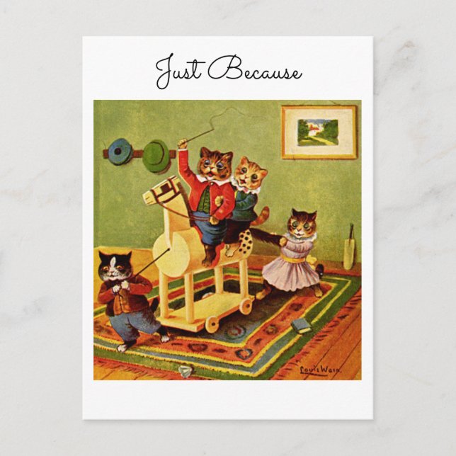 Carte Postale Escapade Équestre Juste Parce Que De La Cavalerie  (Devant)