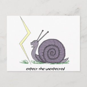 Carte Postale Escargot surpris