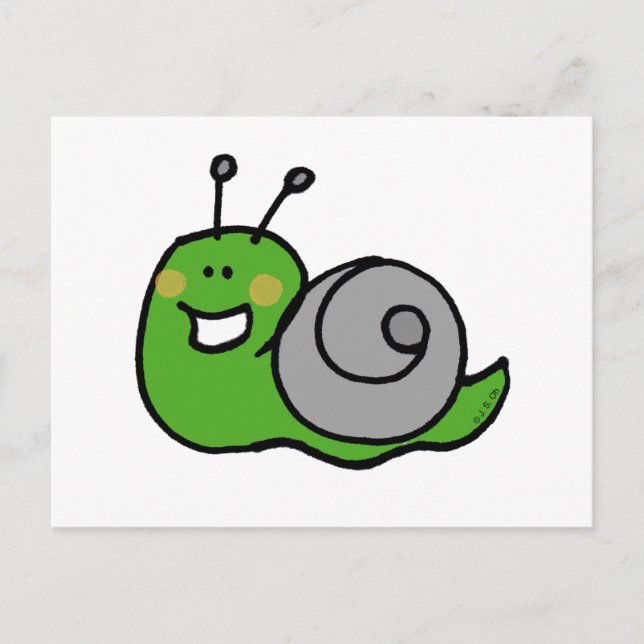 Carte Postale Escargot vert (Devant)
