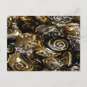 Carte Postale Escargots dorés