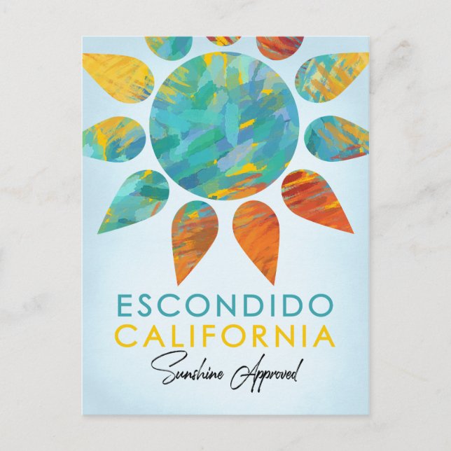 Carte Postale Escondido California Sunshine Travel (Devant)