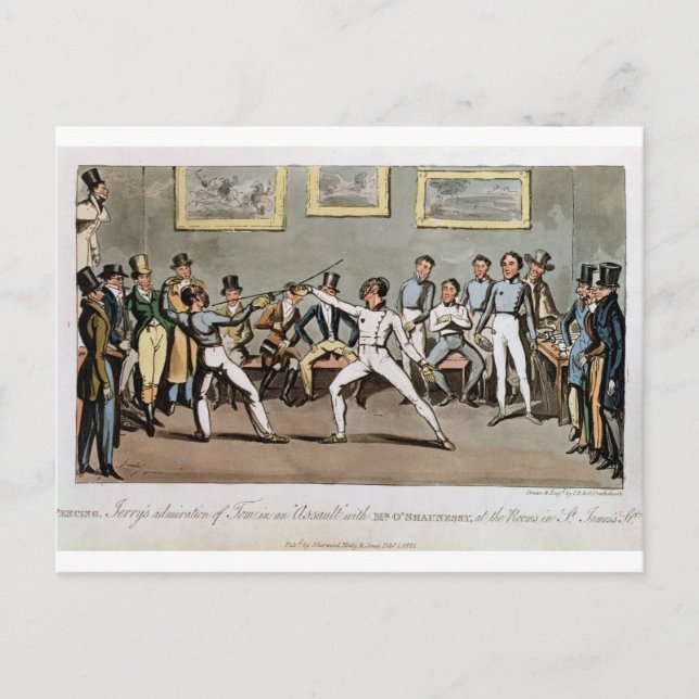 Carte Postale Escrime : L'admiration de Jerry pour Tom dans une  (Devant)