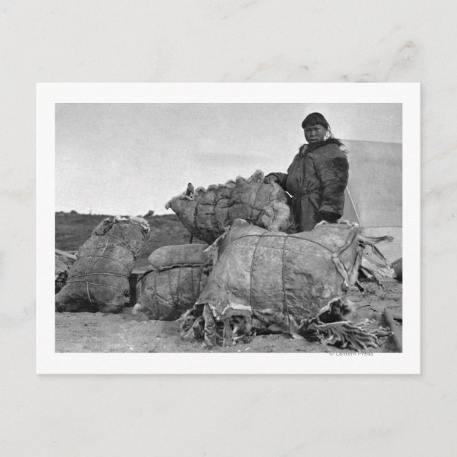 Carte Postale Eskimo Fur Dealer à Nome, Alaska Photographie (Devant)