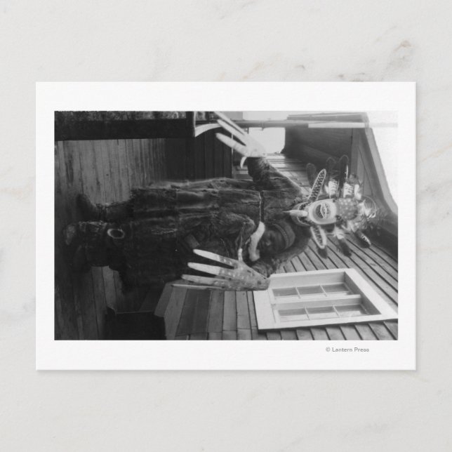 Carte Postale Eskimo Medicine Homme et Sick Boy en Alaska (Devant)