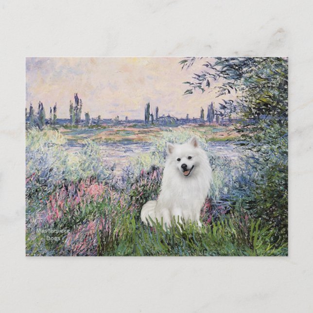Carte Postale Eskimo Spitz 1 - Au bord de la Seine (Devant)
