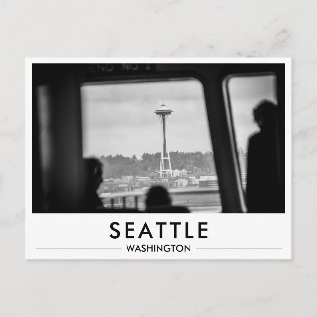 Carte Postale Espace aiguille de Seattle depuis le ferry (Devant)