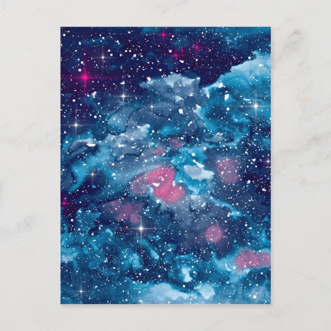 Carte Postale Espace Art aquarelle Galaxy (Devant)