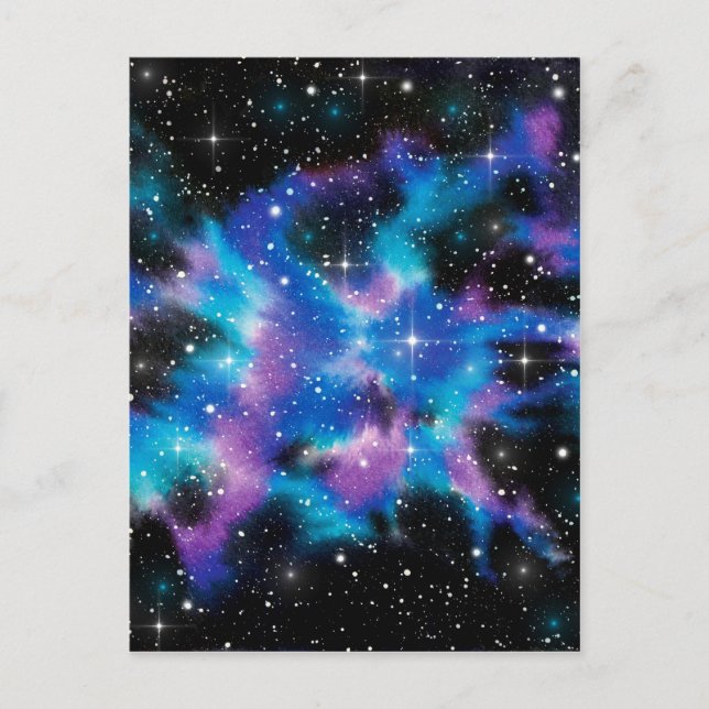 Carte Postale Espace Art aquarelle Galaxy (Devant)