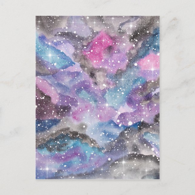 Carte Postale Espace Art aquarelle Galaxy (Devant)